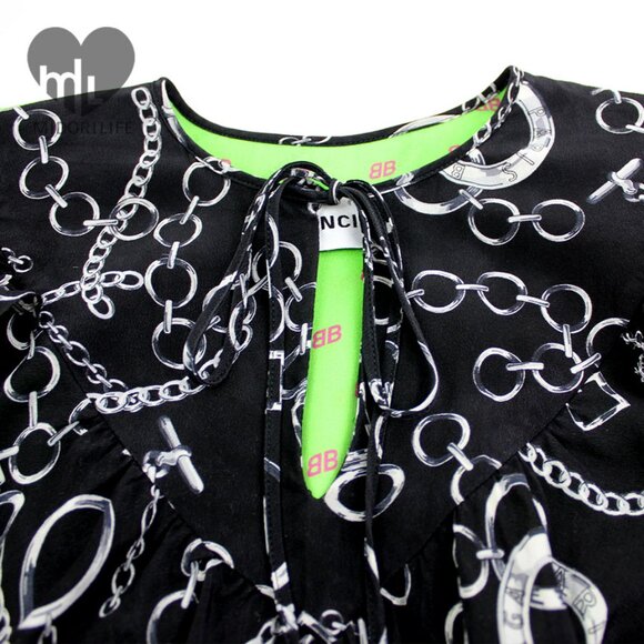 BALENCIAGA + Net-A-Porter Exclusive Capsule Collection Printed Silk Midi Dress - Picture 7 of 12